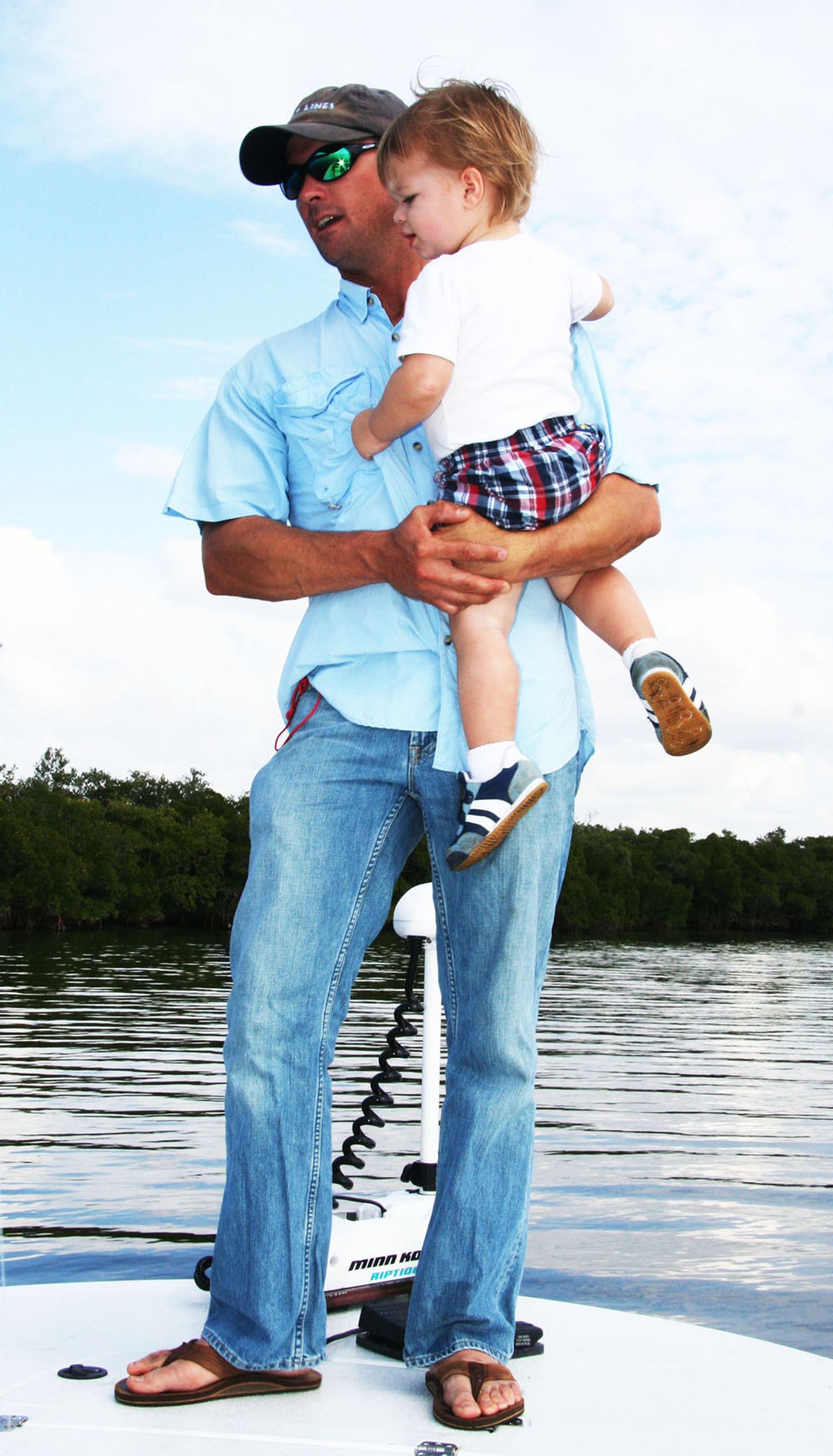 Cody Capps at age two, out with dad