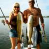 Sue and Carmen doubled up on oversized Reds again, and again, Sarasota Bay 10/2008'